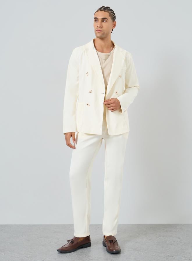 تايك تو طقم بليزر رجالي مزدوج الصدر وبنطلون - Image 1